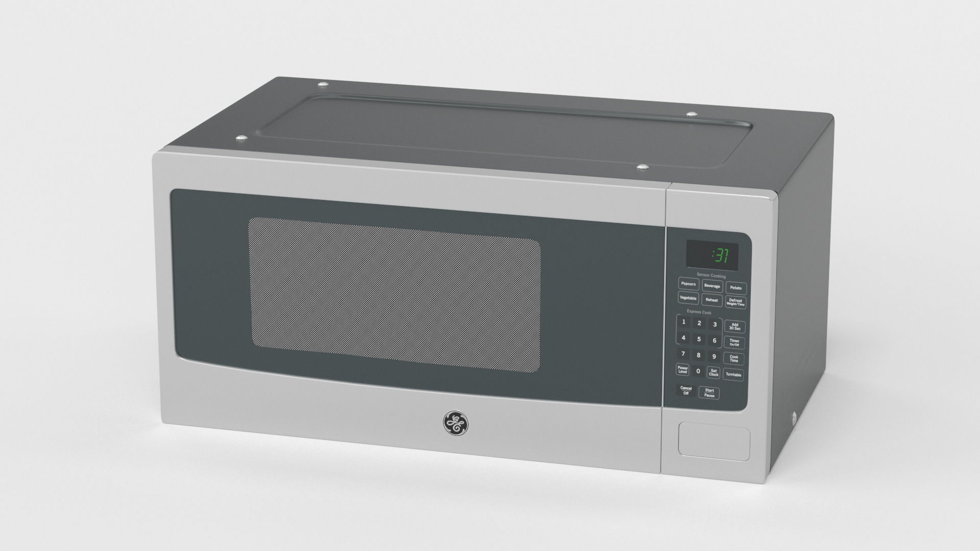 GE Profile Countertop Microwave Oven PEM31SFSS 3D Model TurboSquid