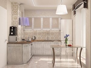 kitchen apartment furniture 3D