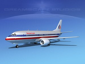 3d model boeing 737 airliner 737-300