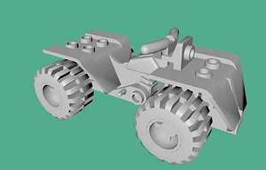 3ds max realistic lego quad bike