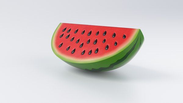 modelo 3d Cartoon Watermelon Quarter - TurboSquid 2104049