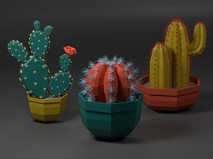 3D model cactus plant