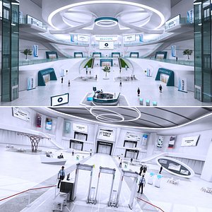 Futuristic E-Congress Lobby Centre Collection