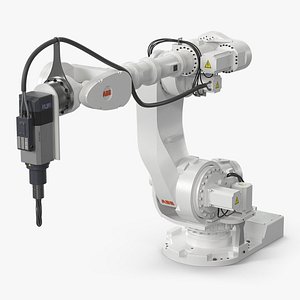 ABB IRB 7600 with Drilling Tool White Rigged