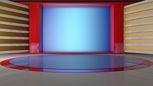 virtual set tv set