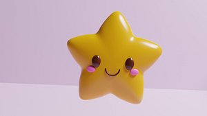 3D Star cute 3d model model