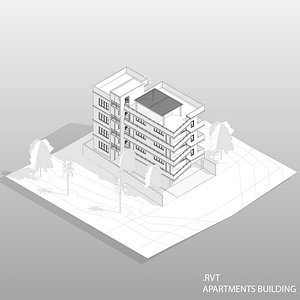 3D revit apartments building