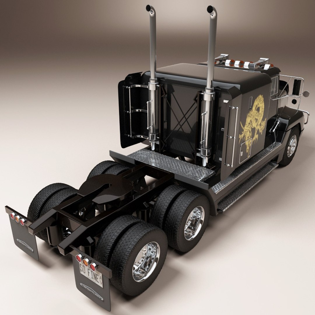 freightliner fld 120 special 3d model