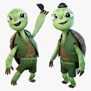 Cartoon Turtle Rigged