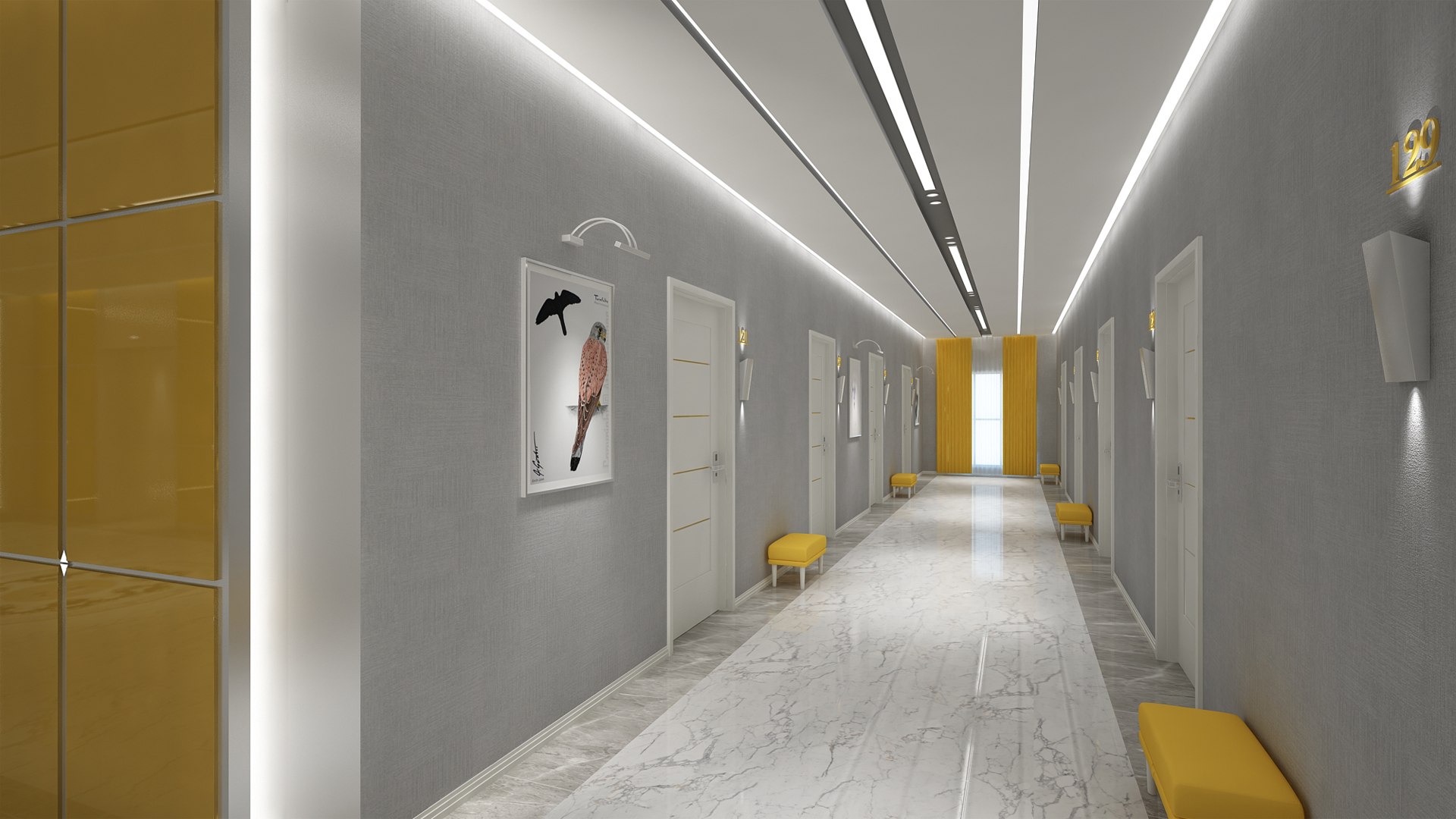 Hotel Corridor-2 3D Model - TurboSquid 1970966