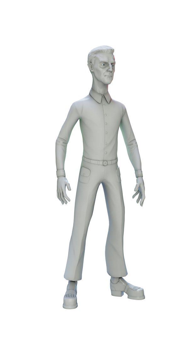 Cyberpunk Character In 80s Style - LowPoly - GameReady - Riged Model ...