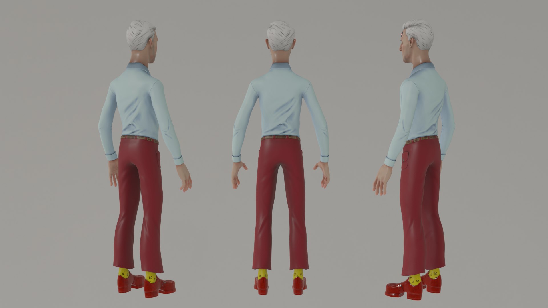 Cyberpunk Character In 80s Style - LowPoly - GameReady - Riged Model ...