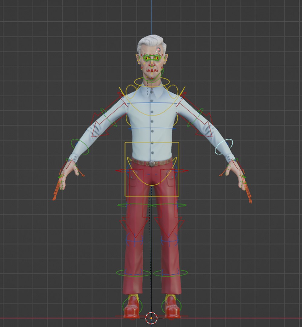 Cyberpunk Character In 80s Style - LowPoly - GameReady - Riged Model ...