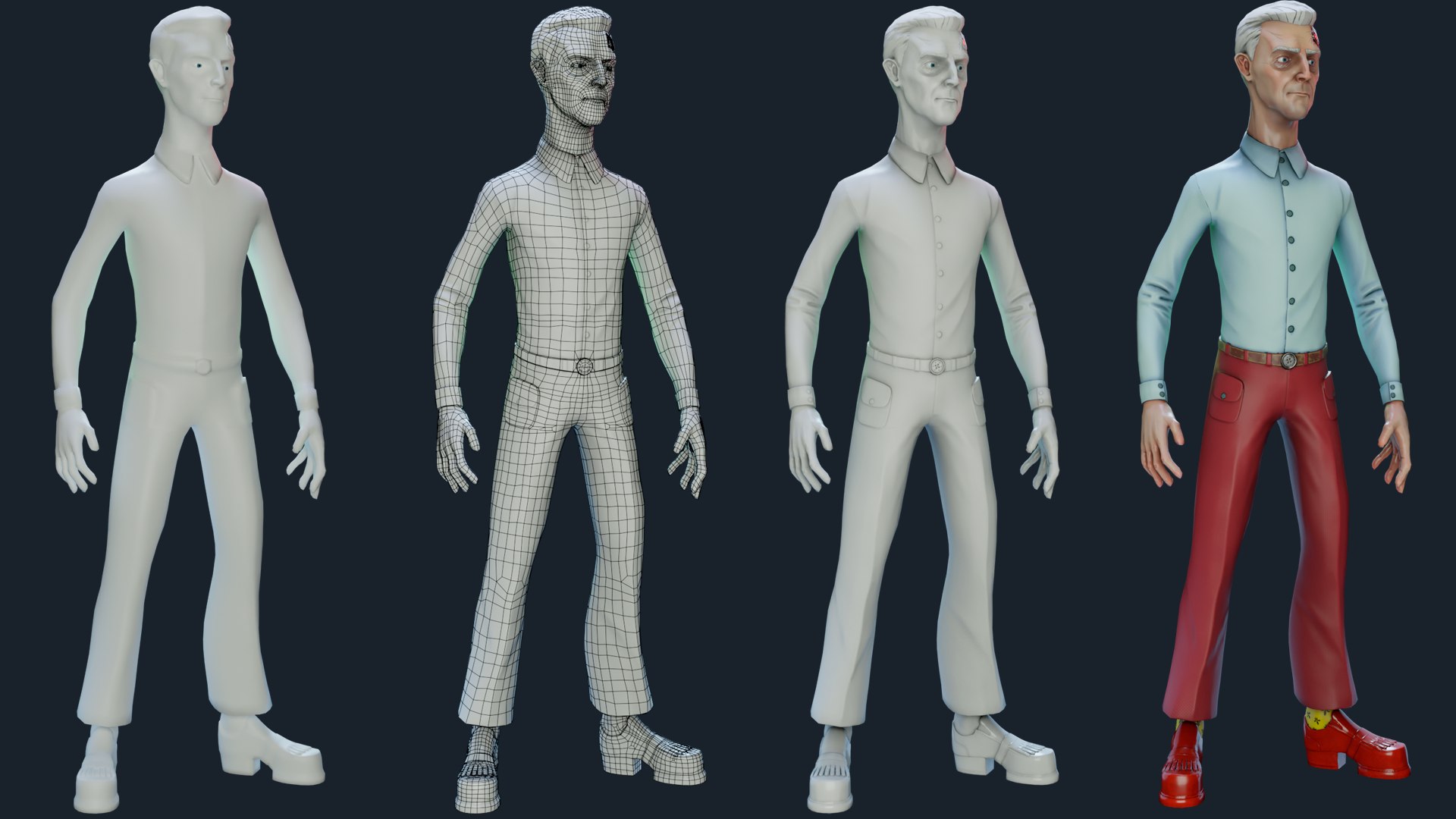 Cyberpunk Character In 80s Style - LowPoly - GameReady - Riged Model ...