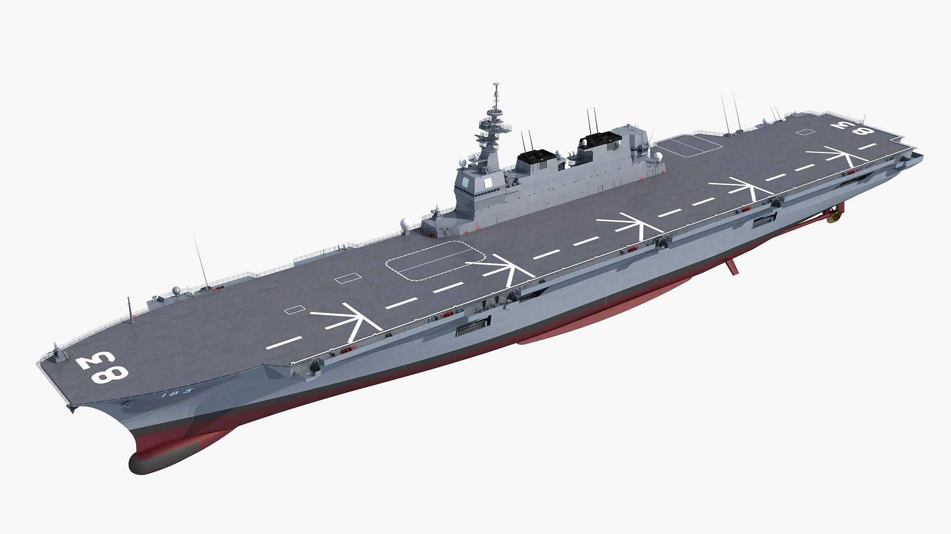 Izumo Class Izumo Helicopter Destroyer 183 3D Model - TurboSquid 2171428