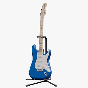 3D Fender Stratocaster Electric Guitar model