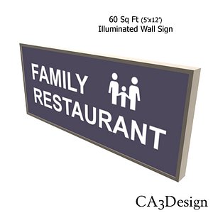 maya illuminated wall sign