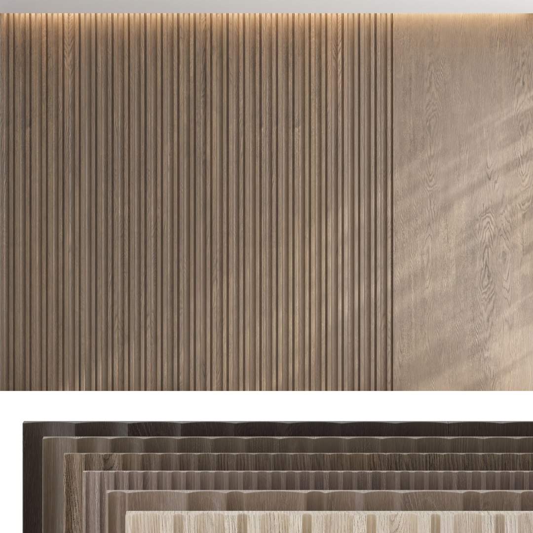 Wood Panel Set V06 3D Model - TurboSquid 1915885