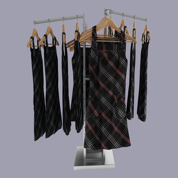 female dresses rack 3d model