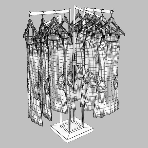 female dresses rack 3d model