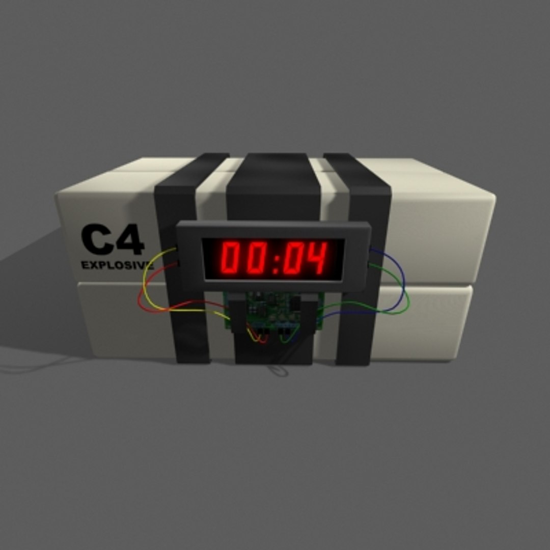 C4 Plastic Explosive Bomb 3d Model