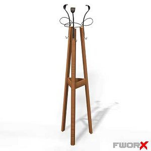 3d model coat rack