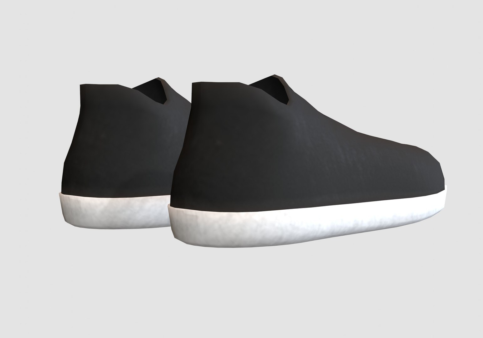 Black Simple Shoes 3D Model - TurboSquid 1906256