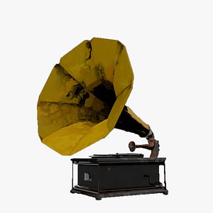 Stylized Gramaphone 3D model