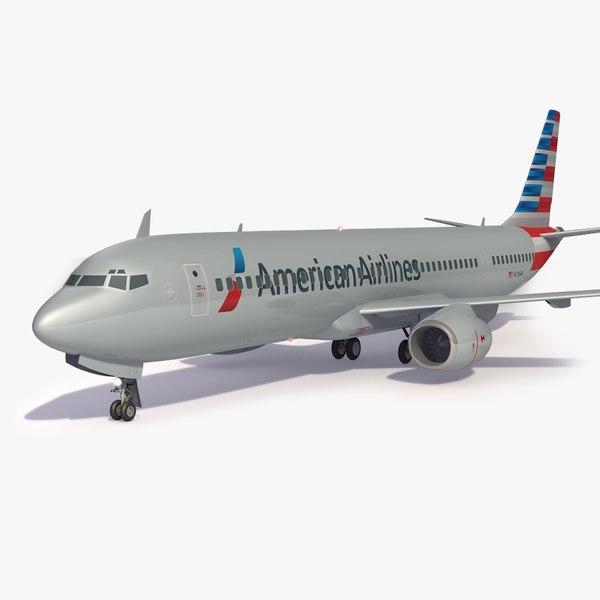 3D american airlines airplane generic