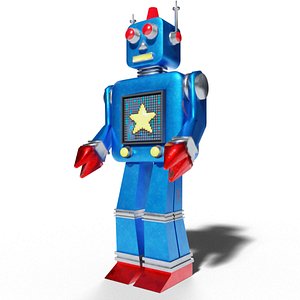 VINTAGE ROBOT 3D  - RIGGED - ANIMATED 3D model