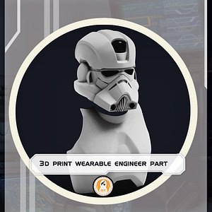 3D model Clone Engineer Phase 2 helmet and body armor 3D print model
