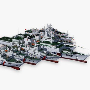 3D model China Coast Guard Ship-Latest Package Download Law Enforcement Ship