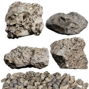 3D 3D Scanned Stone 02 - Photorealistic Rock Asset
