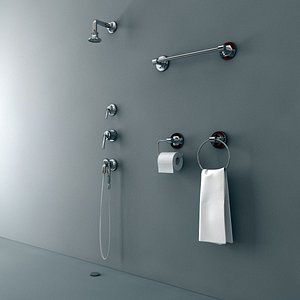 3d shower set waterworks model
