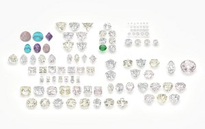 different gems cut set 77 items 3D model