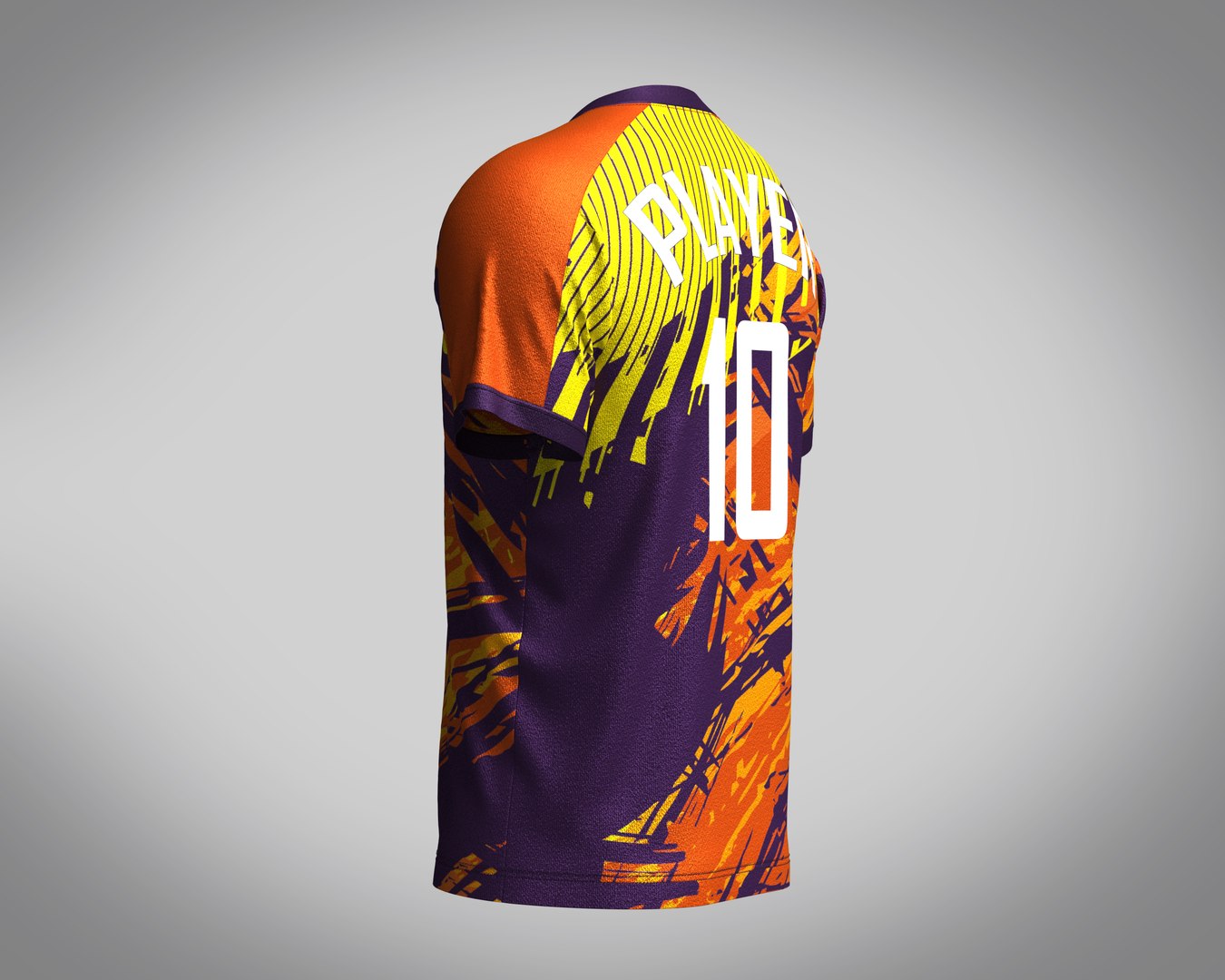 3D Mens Soccer Brown And Yellow Jersey Player10 Model TurboSquid 2047765