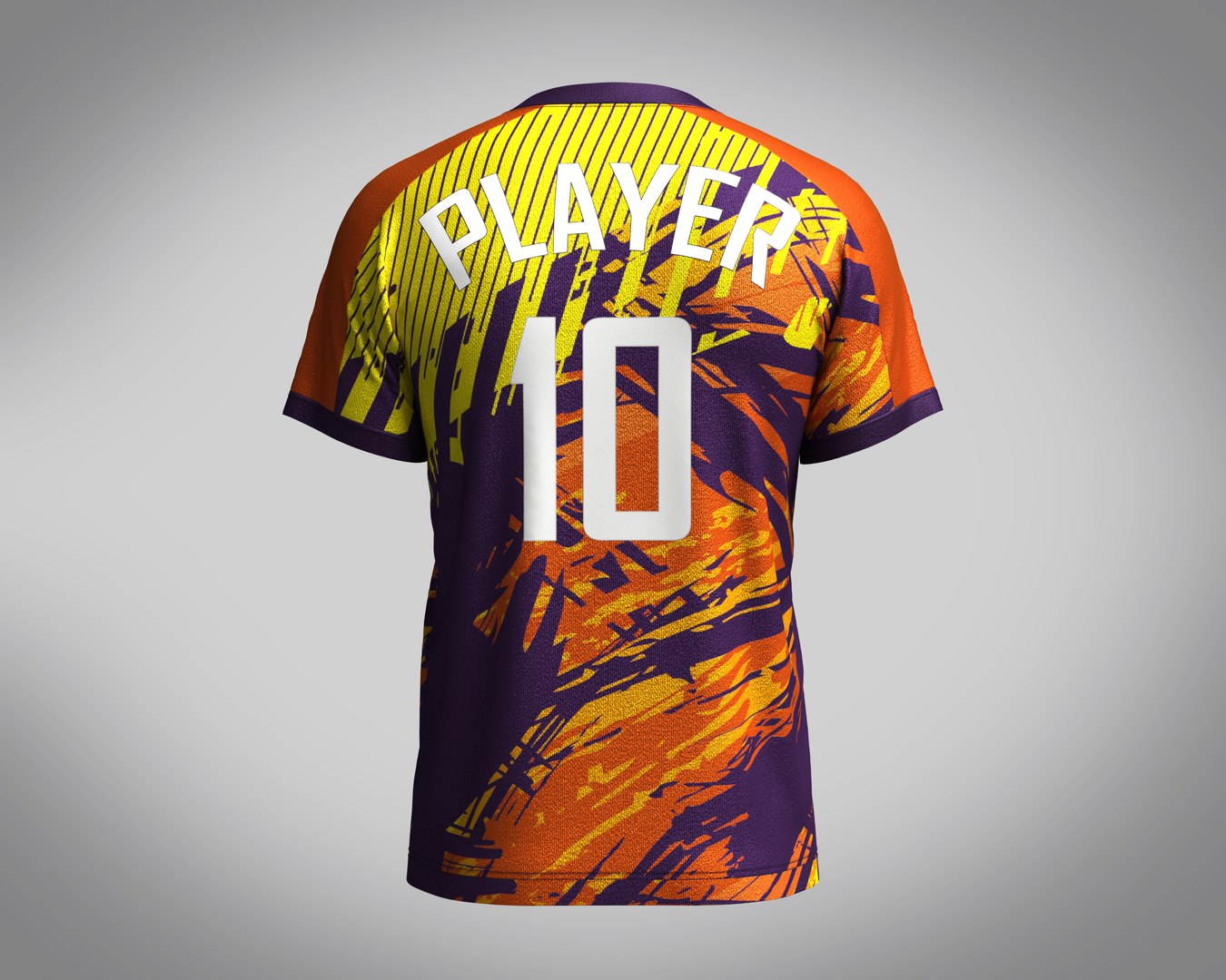 3D Mens Soccer Brown And Yellow Jersey Player10 Model TurboSquid 2047765