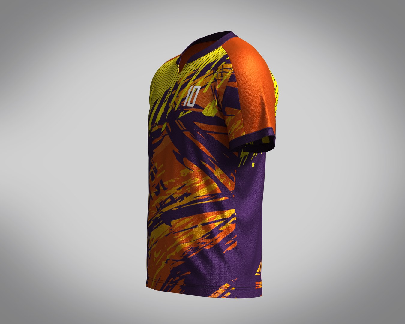 3D Mens Soccer Brown And Yellow Jersey Player10 Model TurboSquid 2047765