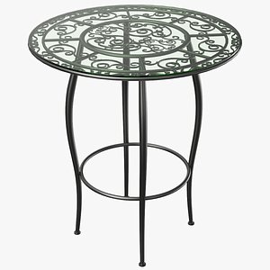 real caf&eacute; table 3D model