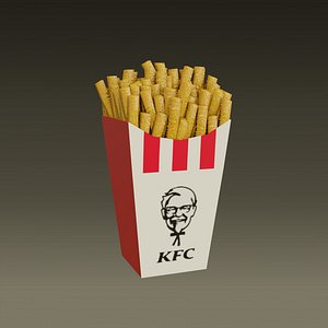 3D model KFC-KentuckyFriedChicken-French fries -2021