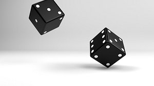 Black dice with shallow dots