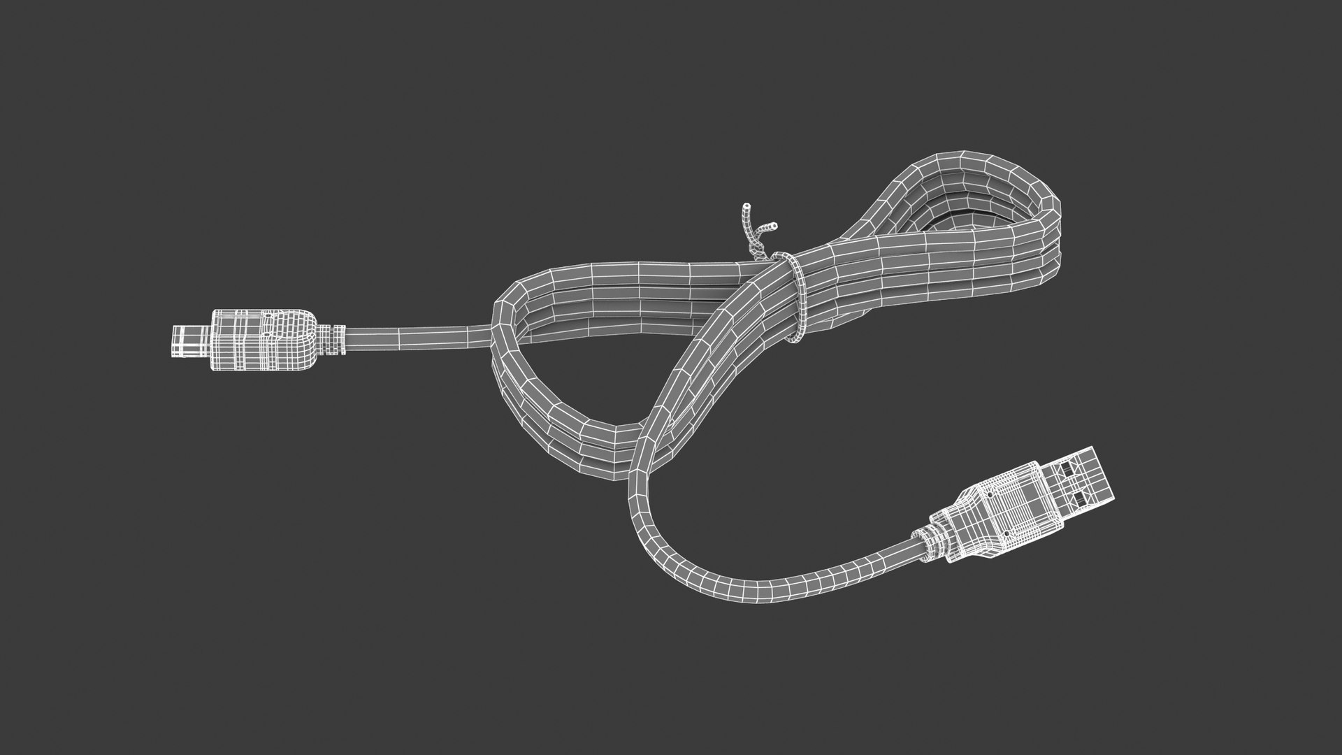 Usb Micro Cable 3D Model - TurboSquid 1618957