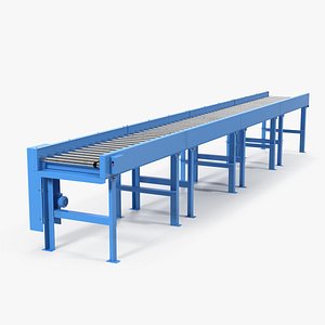 3D conveyor belt roller blue