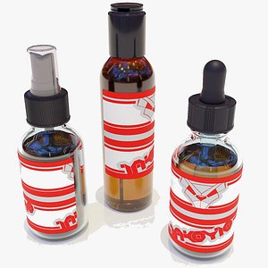 Bottles Low-poly 3D model