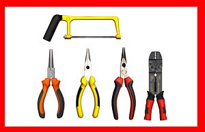 3d model tweezers handsaw