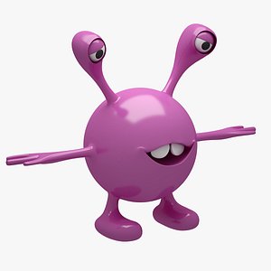 3d model of cartoon alien toon