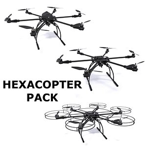 3d model hexacopter pack