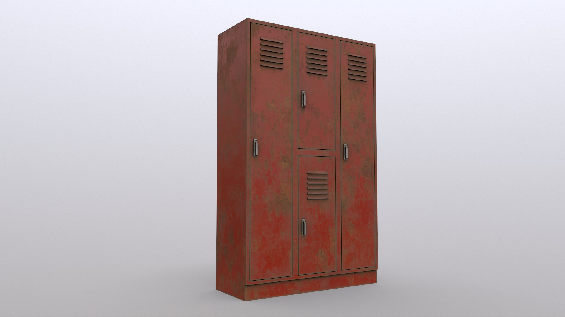 3D PBR School Gym Locker 05 - Red Model - TurboSquid 1780415