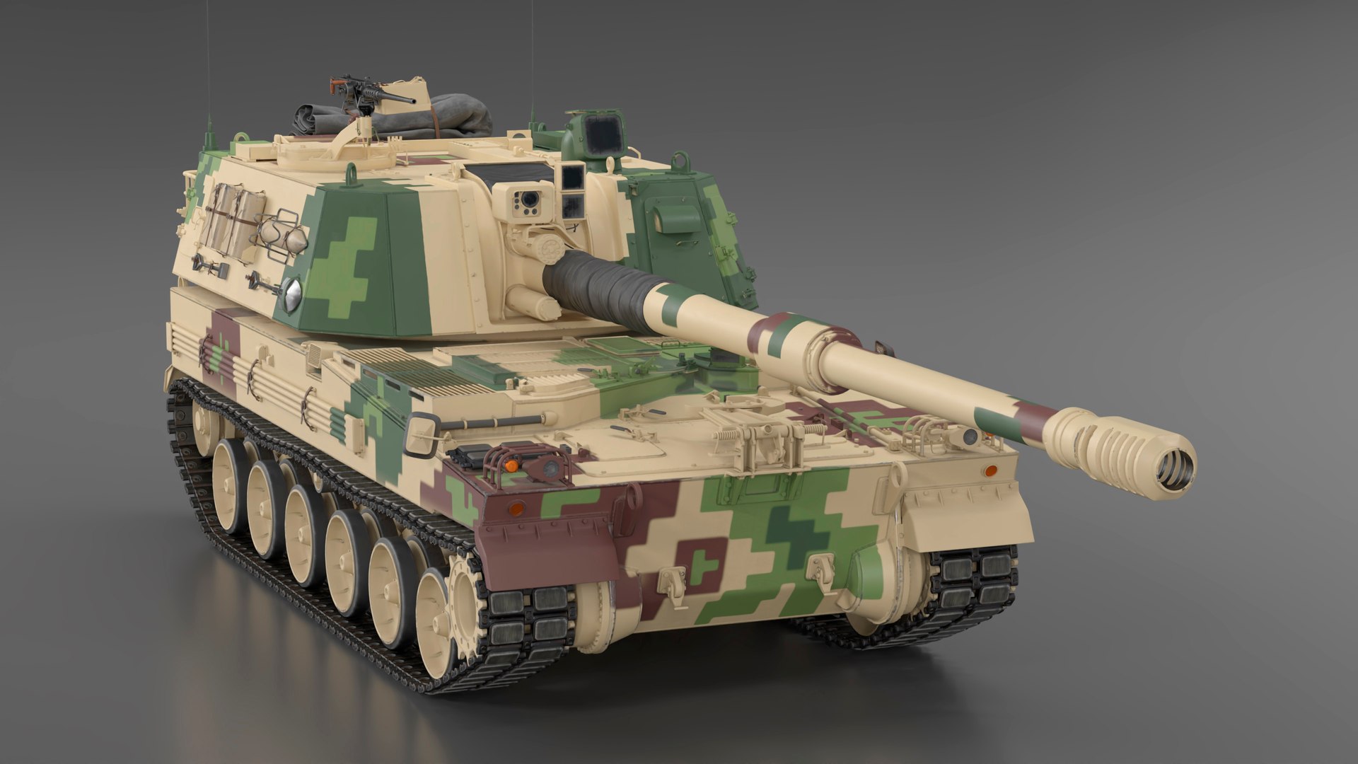South Korean Howitzer K9 Thunder Model - TurboSquid 2217150