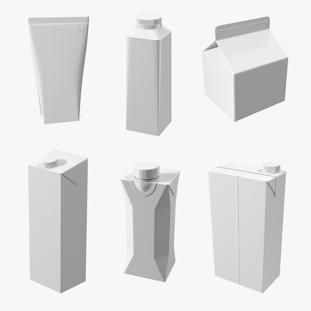 Aseptic Packages Collection 2 3D model preview